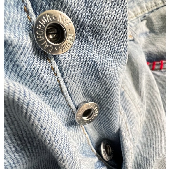 NSF HANK Blanket Stitch 5 Pocket Light Wash Denim Reflection Wash Jeans Size 28 - Picture 6 of 12